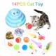 14PCS Cat Toy Interactive Toys Variety Pack Set Including 3 Level Towers Tracks Roller Feather Teaser Fluffy Mouse Crinkle Balls Having Fun Exerciser Playing for Pet Birthday Gift 14PCS Cat Toy Interactive Toys Variety Pack Set Including 3 Level Towers Tracks Roller Feather Teaser Fluffy Mouse Crinkle Balls Having Fun Exerciser Playing for Pet Birthday Gift