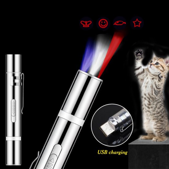 Cat Interactive Toy Cat Toys for Catch Exercise Pet Training Toy USB Rechargeable 3 Modes 4 Patterns Cat Interactive Toy Cat Toys for Catch Exercise Pet Training Toy USB Rechargeable 3 Modes 4 Patterns
