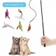 Interactive Cat Feather Toys Retractable Cat Charmer Wand and 5PCS Teaser Refills Worm Bird Feathers Cat Toys for Indoor and Outdoor Cats Kitten Play Chase Exercise Interactive Cat Feather Toys Retractable Cat Charmer Wand and 5PCS Teaser Refills Worm Bird Feathers Cat Toys for Indoor and Outdoor Cats Kitten Play Chase Exercise