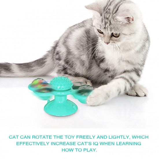 Interactive Windmill Cat Toys with Catnip : Cat Toys for Indoor Cats Funny Kitten Toys with LED Light Ball Suction Cup‖Cat Nip Toy for Cat chew Exercise Interactive Windmill Cat Toys with Catnip : Cat Toys for Indoor Cats Funny Kitten Toys with LED Light Ball Suction Cup‖Cat Nip Toy for Cat chew Exercise