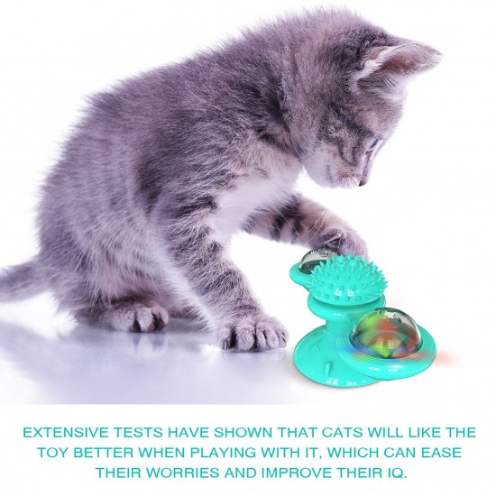 Interactive Windmill Cat Toys with Catnip : Cat Toys for Indoor Cats Funny Kitten Toys with LED Light Ball Suction Cup‖Cat Nip Toy for Cat chew Exercise Interactive Windmill Cat Toys with Catnip : Cat Toys for Indoor Cats Funny Kitten Toys with LED Light Ball Suction Cup‖Cat Nip Toy for Cat chew Exercise