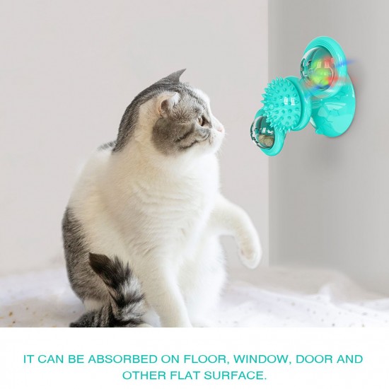 Interactive Windmill Cat Toys with Catnip : Cat Toys for Indoor Cats Funny Kitten Toys with LED Light Ball Suction Cup‖Cat Nip Toy for Cat chew Exercise Interactive Windmill Cat Toys with Catnip : Cat Toys for Indoor Cats Funny Kitten Toys with LED Light Ball Suction Cup‖Cat Nip Toy for Cat chew Exercise