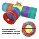 Indoor Cat Tunnel 3 Way Pet Play Tunnel Collapsible Tunnel Tube Kitty Tunnel Peek Hole Toy Pet Toys for Cats Puppies Rabbits, 80cm Length Indoor Cat Tunnel 3 Way Pet Play Tunnel Collapsible Tunnel Tube Kitty Tunnel Peek Hole Toy Pet Toys for Cats Puppies Rabbits, 80cm Length