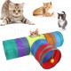 Indoor Cat Tunnel 3 Way Pet Play Tunnel Collapsible Tunnel Tube Kitty Tunnel Peek Hole Toy Pet Toys for Cats Puppies Rabbits, 80cm Length Indoor Cat Tunnel 3 Way Pet Play Tunnel Collapsible Tunnel Tube Kitty Tunnel Peek Hole Toy Pet Toys for Cats Puppies Rabbits, 80cm Length