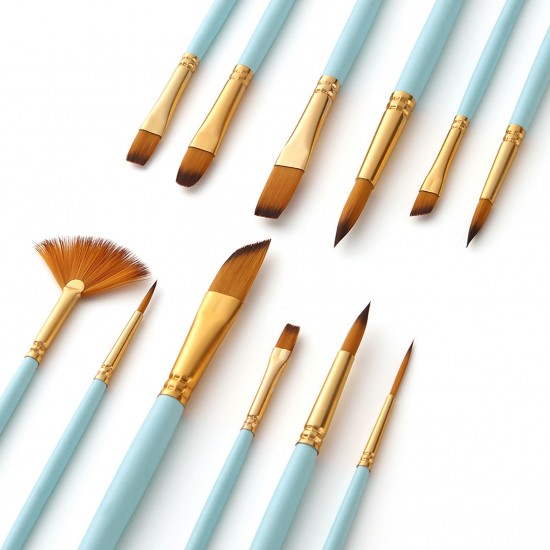 12Pcs Fine Detail Paint Brush Set Double Color Taklon Hair Paintbrushes for Miniature Acrylic Oil Watercolor Painting Beginner Student Artist Drawing Kits 12Pcs Fine Detail Paint Brush Set Double Color Taklon Hair Paintbrushes for Miniature Acrylic Oil Watercolor Painting Beginner Student Artist Drawing Kits