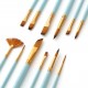 12Pcs Fine Detail Paint Brush Set Double Color Taklon Hair Paintbrushes for Miniature Acrylic Oil Watercolor Painting Beginner Student Artist Drawing Kits 12Pcs Fine Detail Paint Brush Set Double Color Taklon Hair Paintbrushes for Miniature Acrylic Oil Watercolor Painting Beginner Student Artist Drawing Kits