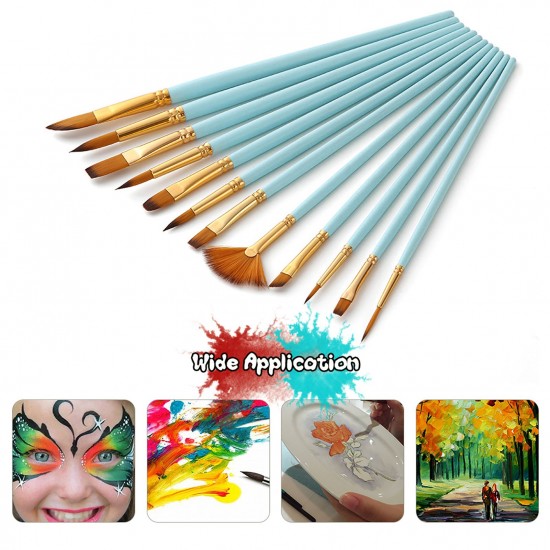 12Pcs Fine Detail Paint Brush Set Double Color Taklon Hair Paintbrushes for Miniature Acrylic Oil Watercolor Painting Beginner Student Artist Drawing Kits 12Pcs Fine Detail Paint Brush Set Double Color Taklon Hair Paintbrushes for Miniature Acrylic Oil Watercolor Painting Beginner Student Artist Drawing Kits