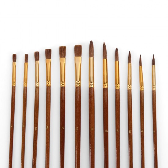 38Pcs Paint Brushes Set PaintBrushes Starter Kit Includes Taklon/ Bristle/ Horse Hair Brushes for Acrylic Oil Watercolor Gouaches Painting Artist Supplies 38Pcs Paint Brushes Set PaintBrushes Starter Kit Includes Taklon/ Bristle/ Horse Hair Brushes for Acrylic Oil Watercolor Gouaches Painting Artist Supplies