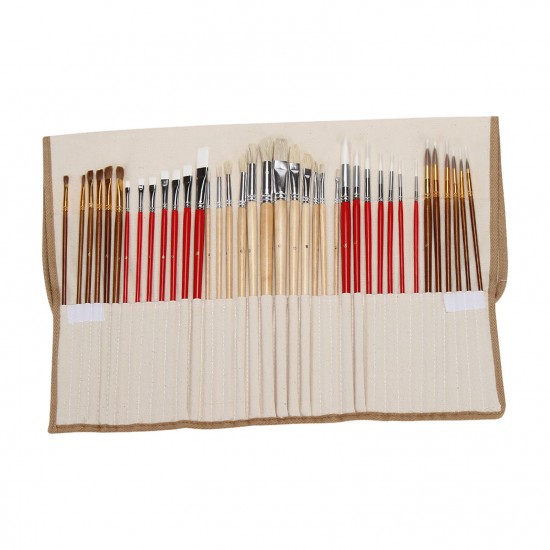 38Pcs Paint Brushes Set PaintBrushes Starter Kit Includes Taklon/ Bristle/ Horse Hair Brushes for Acrylic Oil Watercolor Gouaches Painting Artist Supplies 38Pcs Paint Brushes Set PaintBrushes Starter Kit Includes Taklon/ Bristle/ Horse Hair Brushes for Acrylic Oil Watercolor Gouaches Painting Artist Supplies