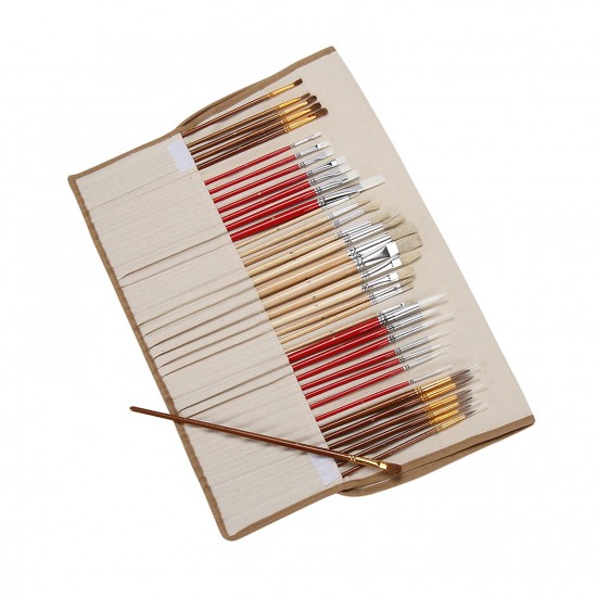 38Pcs Paint Brushes Set PaintBrushes Starter Kit Includes Taklon/ Bristle/ Horse Hair Brushes for Acrylic Oil Watercolor Gouaches Painting Artist Supplies 38Pcs Paint Brushes Set PaintBrushes Starter Kit Includes Taklon/ Bristle/ Horse Hair Brushes for Acrylic Oil Watercolor Gouaches Painting Artist Supplies