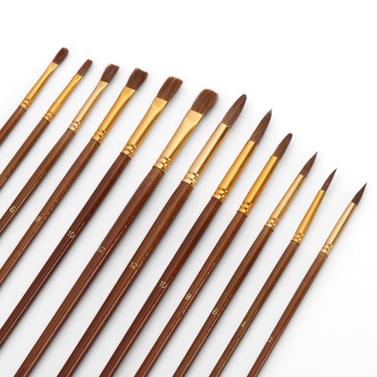 38Pcs Paint Brushes Set PaintBrushes Starter Kit Includes Taklon/ Bristle/ Horse Hair Brushes for Acrylic Oil Watercolor Gouaches Painting Artist Supplies 38Pcs Paint Brushes Set PaintBrushes Starter Kit Includes Taklon/ Bristle/ Horse Hair Brushes for Acrylic Oil Watercolor Gouaches Painting Artist Supplies