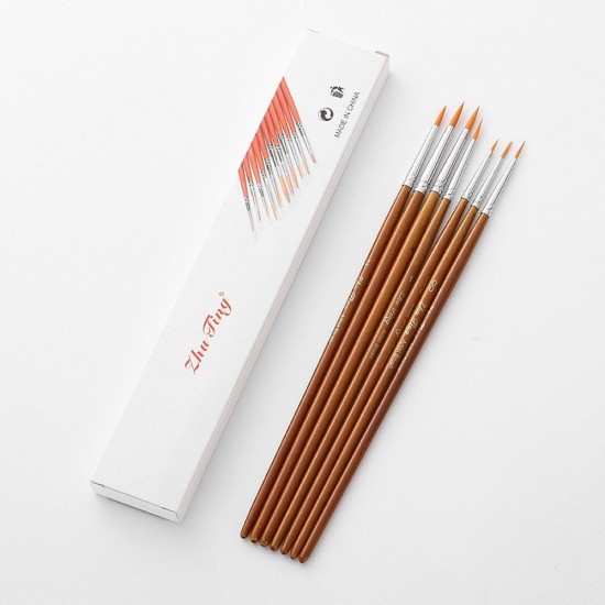 7pcs Draw Paint Brushes Kit Set Artist Paintbrush Nylon Hair Pointed Round Pen Detail Paint Brush for Artist Acrylic Aquarelle Watercolor Gouache Oil Painting for Great Art Drawing Supplies 7pcs Draw Paint Brushes Kit Set Artist Paintbrush Nylon Hair Pointed Round Pen Detail Paint Brush for Artist Acrylic Aquarelle Watercolor Gouache Oil Painting for Great Art Drawing Supplies