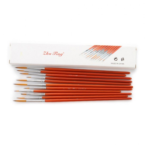 11pcs Draw Paint Brushes Kit Set Artist Paintbrush Nylon Hair Pointed Round Pen Detail Paint Brush for Artist Acrylic Aquarelle Watercolor Gouache Oil Painting for Great Art Drawing Supplies for Students Painter 11pcs Draw Paint Brushes Kit Set Artist Paintbrush Nylon Hair Pointed Round Pen Detail Paint Brush for Artist Acrylic Aquarelle Watercolor Gouache Oil Painting for Great Art Drawing Supplies for Students Painter