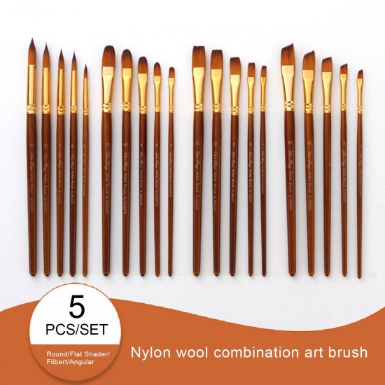 5pcs Paint Brushes Set Kit Round Pointed Tip Brushes with Nylon Hair for Artist Acrylic Aquarelle Gouache Watercolor Oil Painting for Great Art Drawing Supplies 5pcs Paint Brushes Set Kit Round Pointed Tip Brushes with Nylon Hair for Artist Acrylic Aquarelle Gouache Watercolor Oil Painting for Great Art Drawing Supplies