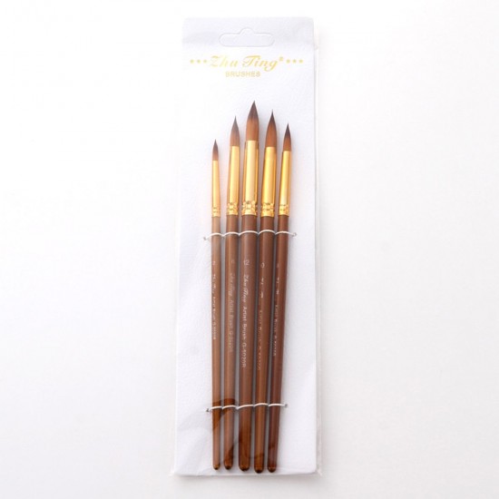 5pcs Paint Brushes Set Kit Round Pointed Tip Brushes with Nylon Hair for Artist Acrylic Aquarelle Gouache Watercolor Oil Painting for Great Art Drawing Supplies 5pcs Paint Brushes Set Kit Round Pointed Tip Brushes with Nylon Hair for Artist Acrylic Aquarelle Gouache Watercolor Oil Painting for Great Art Drawing Supplies