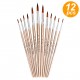 12pcs Paint Brushes Set Kit Round Pointed Tip Brushes with Nylon Hair for Artist Acrylic Aquarelle Gouache Watercolor Oil Painting for Great Art Drawing Supplies 12pcs Paint Brushes Set Kit Round Pointed Tip Brushes with Nylon Hair for Artist Acrylic Aquarelle Gouache Watercolor Oil Painting for Great Art Drawing Supplies
