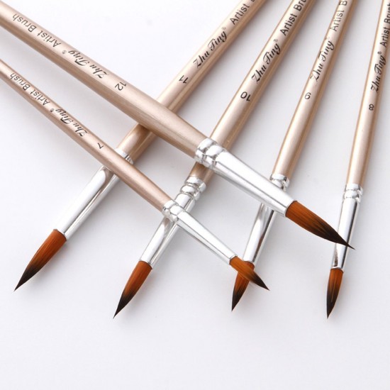 12pcs Paint Brushes Set Kit Round Pointed Tip Brushes with Nylon Hair for Artist Acrylic Aquarelle Gouache Watercolor Oil Painting for Great Art Drawing Supplies 12pcs Paint Brushes Set Kit Round Pointed Tip Brushes with Nylon Hair for Artist Acrylic Aquarelle Gouache Watercolor Oil Painting for Great Art Drawing Supplies