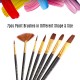 7pcs/set Art Paint Brushes Set Round & Flat & Filbert & Fan Tips Professional Drawing Paintbrushes Nylon Hair Wooden Handle for Watercolor Acrylic Oil Gouache Face Body Painting for Artists Adults Students Beginners 7pcs/set Art Paint Brushes Set Round & Flat & Filbert & Fan Tips Professional Drawing Paintbrushes Nylon Hair Wooden Handle for Watercolor Acrylic Oil Gouache Face Body Painting for Artists Adults Students Beginners