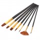7pcs/set Art Paint Brushes Set Round & Flat & Filbert & Fan Tips Professional Drawing Paintbrushes Nylon Hair Wooden Handle for Watercolor Acrylic Oil Gouache Face Body Painting for Artists Adults Students Beginners 7pcs/set Art Paint Brushes Set Round & Flat & Filbert & Fan Tips Professional Drawing Paintbrushes Nylon Hair Wooden Handle for Watercolor Acrylic Oil Gouache Face Body Painting for Artists Adults Students Beginners