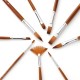 9pcs Professional Paint Brushes Set Multipurpose Paintbrush Nylon Hair Wooden Handle for Acrylic Oil Watercolor Gouache Painting Art Supplies for Artists Adults Children 9pcs Professional Paint Brushes Set Multipurpose Paintbrush Nylon Hair Wooden Handle for Acrylic Oil Watercolor Gouache Painting Art Supplies for Artists Adults Children