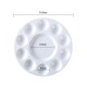 White Plastic Palette Round Shape Paint Tray for Holding and Mixing Colors for Watercolor Acrylic Oil Craft DIY Art Painting White Plastic Palette Round Shape Paint Tray for Holding and Mixing Colors for Watercolor Acrylic Oil Craft DIY Art Painting