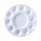 White Plastic Palette Round Shape Paint Tray for Holding and Mixing Colors for Watercolor Acrylic Oil Craft DIY Art Painting White Plastic Palette Round Shape Paint Tray for Holding and Mixing Colors for Watercolor Acrylic Oil Craft DIY Art Painting