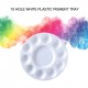 White Plastic Palette Round Shape Paint Tray for Holding and Mixing Colors for Watercolor Acrylic Oil Craft DIY Art Painting White Plastic Palette Round Shape Paint Tray for Holding and Mixing Colors for Watercolor Acrylic Oil Craft DIY Art Painting