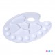 Plastic Palette Large Paint Tray with Thumb Hole for Holding and Mixing Colors for Watercolor Acrylic Oil Craft DIY Art Painting Plastic Palette Large Paint Tray with Thumb Hole for Holding and Mixing Colors for Watercolor Acrylic Oil Craft DIY Art Painting