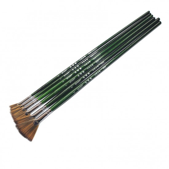 7pcs Paint Brushes Set Fan Brush Nylon Hair Long Wooden Handle Paintbrush for Acrylic Oil Watercolor Gouache Painting Art Supplies 7pcs Paint Brushes Set Fan Brush Nylon Hair Long Wooden Handle Paintbrush for Acrylic Oil Watercolor Gouache Painting Art Supplies