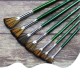 7pcs Paint Brushes Set Fan Brush Nylon Hair Long Wooden Handle Paintbrush for Acrylic Oil Watercolor Gouache Painting Art Supplies 7pcs Paint Brushes Set Fan Brush Nylon Hair Long Wooden Handle Paintbrush for Acrylic Oil Watercolor Gouache Painting Art Supplies