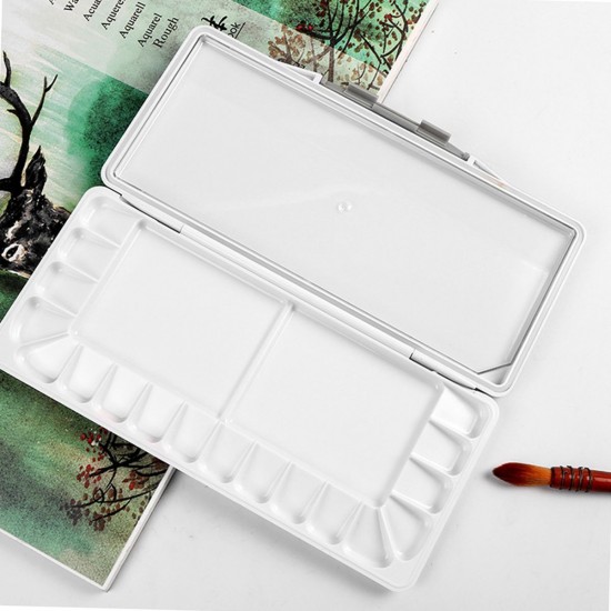 Portable Watercolor Paint Palette Box Folding Paint Tray for Student Beginner Artist Watercolor Acrylic Oil Art Painting, Random Color Portable Watercolor Paint Palette Box Folding Paint Tray for Student Beginner Artist Watercolor Acrylic Oil Art Painting, Random Color