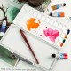 Portable Watercolor Paint Palette Box Folding Paint Tray for Student Beginner Artist Watercolor Acrylic Oil Art Painting, Random Color Portable Watercolor Paint Palette Box Folding Paint Tray for Student Beginner Artist Watercolor Acrylic Oil Art Painting, Random Color