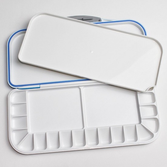 Portable Watercolor Paint Palette Box Folding Paint Tray for Student Beginner Artist Watercolor Acrylic Oil Art Painting, Random Color Portable Watercolor Paint Palette Box Folding Paint Tray for Student Beginner Artist Watercolor Acrylic Oil Art Painting, Random Color