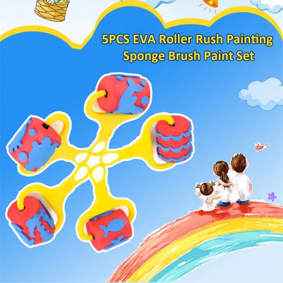 5PCS EVA Roller Rush Painting Sponge Brush Paint Set Kit for Canvas Ceramic Art & DIY Projects Graffiti Home Decoration Present Gift 5PCS EVA Roller Rush Painting Sponge Brush Paint Set Kit for Canvas Ceramic Art & DIY Projects Graffiti Home Decoration Present Gift