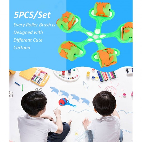 5PCS EVA Roller Rush Painting Sponge Brush Paint Set Kit for Canvas Ceramic Art & DIY Projects Graffiti Home Decoration Present Gift 5PCS EVA Roller Rush Painting Sponge Brush Paint Set Kit for Canvas Ceramic Art & DIY Projects Graffiti Home Decoration Present Gift