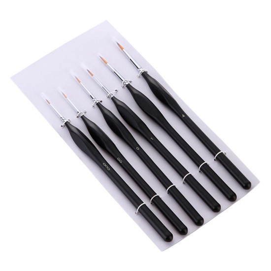 Detail Paint Brushes Set 6pcs Professional Miniature Fine Artist Painting Brushes Nylon Hair Ergonomic Wooden Handle Art Paintbrush for Acrylic Oil Watercolor Nail Face Craft Rock Model Painting Detail Paint Brushes Set 6pcs Professional Miniature Fine Artist Painting Brushes Nylon Hair Ergonomic Wooden Handle Art Paintbrush for Acrylic Oil Watercolor Nail Face Craft Rock Model Painting