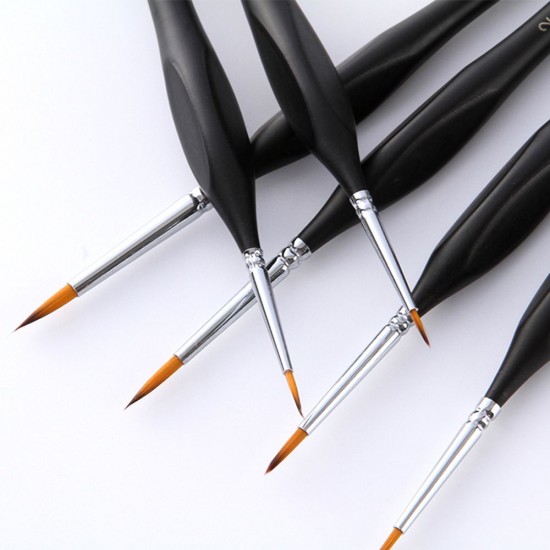 Detail Paint Brushes Set 6pcs Professional Miniature Fine Artist Painting Brushes Nylon Hair Ergonomic Wooden Handle Art Paintbrush for Acrylic Oil Watercolor Nail Face Craft Rock Model Painting Detail Paint Brushes Set 6pcs Professional Miniature Fine Artist Painting Brushes Nylon Hair Ergonomic Wooden Handle Art Paintbrush for Acrylic Oil Watercolor Nail Face Craft Rock Model Painting