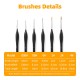 Detail Paint Brushes Set 6pcs Professional Miniature Fine Artist Painting Brushes Nylon Hair Ergonomic Wooden Handle Art Paintbrush for Acrylic Oil Watercolor Nail Face Craft Rock Model Painting Detail Paint Brushes Set 6pcs Professional Miniature Fine Artist Painting Brushes Nylon Hair Ergonomic Wooden Handle Art Paintbrush for Acrylic Oil Watercolor Nail Face Craft Rock Model Painting