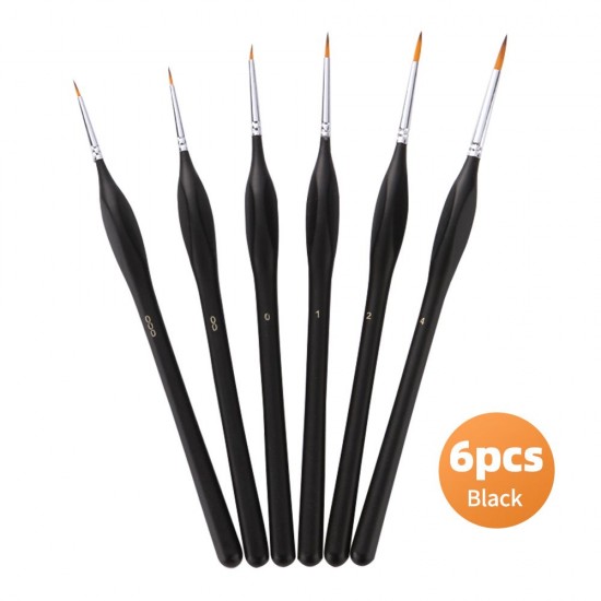 Detail Paint Brushes Set 6pcs Professional Miniature Fine Artist Painting Brushes Nylon Hair Ergonomic Wooden Handle Art Paintbrush for Acrylic Oil Watercolor Nail Face Craft Rock Model Painting Detail Paint Brushes Set 6pcs Professional Miniature Fine Artist Painting Brushes Nylon Hair Ergonomic Wooden Handle Art Paintbrush for Acrylic Oil Watercolor Nail Face Craft Rock Model Painting