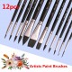 12pcs Professional Paint Brushes Nylon Hair Delicate Wooden Handle Paintbrush Painting Brushes Kit Gift for Artists Children Adults for Acrylic Oil Watercolor Gouache Body Face Miniature Detail Painting Arts Crafts Supplies 12pcs Professional Paint Brushes Nylon Hair Delicate Wooden Handle Paintbrush Painting Brushes Kit Gift for Artists Children Adults for Acrylic Oil Watercolor Gouache Body Face Miniature Detail Painting Arts Crafts Supplies