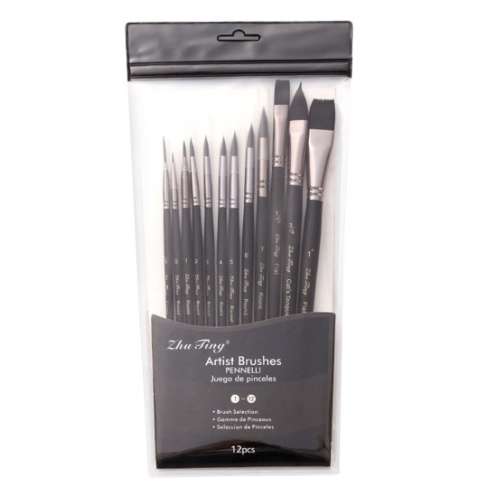 12pcs Professional Paint Brushes Nylon Hair Delicate Wooden Handle Paintbrush Painting Brushes Kit Gift for Artists Children Adults for Acrylic Oil Watercolor Gouache Body Face Miniature Detail Painting Arts Crafts Supplies 12pcs Professional Paint Brushes Nylon Hair Delicate Wooden Handle Paintbrush Painting Brushes Kit Gift for Artists Children Adults for Acrylic Oil Watercolor Gouache Body Face Miniature Detail Painting Arts Crafts Supplies