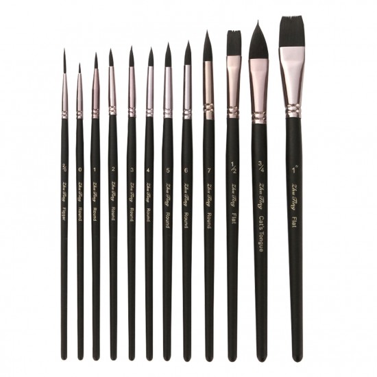 12pcs Professional Paint Brushes Nylon Hair Delicate Wooden Handle Paintbrush Painting Brushes Kit Gift for Artists Children Adults for Acrylic Oil Watercolor Gouache Body Face Miniature Detail Painting Arts Crafts Supplies 12pcs Professional Paint Brushes Nylon Hair Delicate Wooden Handle Paintbrush Painting Brushes Kit Gift for Artists Children Adults for Acrylic Oil Watercolor Gouache Body Face Miniature Detail Painting Arts Crafts Supplies