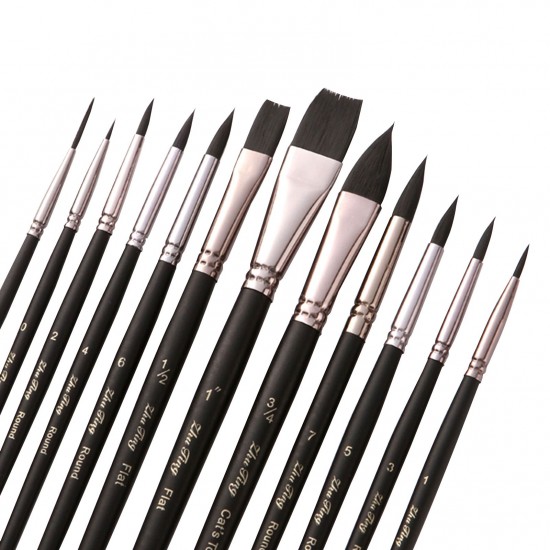12pcs Professional Paint Brushes Nylon Hair Delicate Wooden Handle Paintbrush Painting Brushes Kit Gift for Artists Children Adults for Acrylic Oil Watercolor Gouache Body Face Miniature Detail Painting Arts Crafts Supplies 12pcs Professional Paint Brushes Nylon Hair Delicate Wooden Handle Paintbrush Painting Brushes Kit Gift for Artists Children Adults for Acrylic Oil Watercolor Gouache Body Face Miniature Detail Painting Arts Crafts Supplies