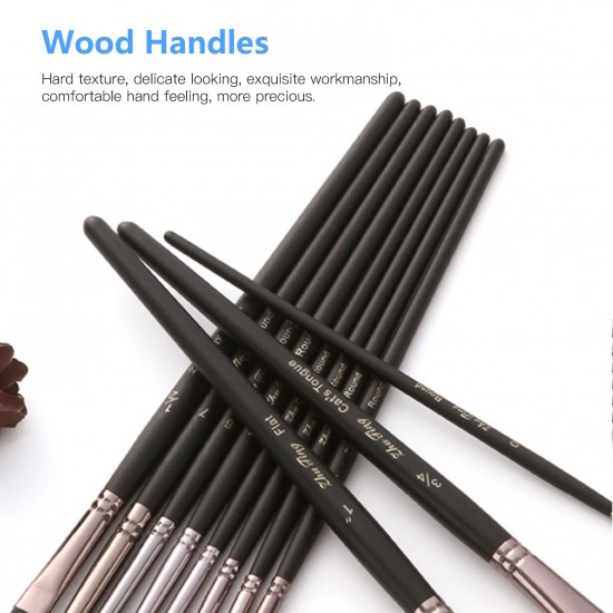 12pcs Professional Paint Brushes Nylon Hair Delicate Wooden Handle Paintbrush Painting Brushes Kit Gift for Artists Children Adults for Acrylic Oil Watercolor Gouache Body Face Miniature Detail Painting Arts Crafts Supplies 12pcs Professional Paint Brushes Nylon Hair Delicate Wooden Handle Paintbrush Painting Brushes Kit Gift for Artists Children Adults for Acrylic Oil Watercolor Gouache Body Face Miniature Detail Painting Arts Crafts Supplies