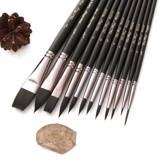 12pcs Professional Paint Brushes Nylon Hair Delicate Wooden Handle Paintbrush Painting Brushes Kit Gift for Artists Children Adults for Acrylic Oil Watercolor Gouache Body Face Miniature Detail Painting Arts Crafts Supplies 12pcs Professional Paint Brushes Nylon Hair Delicate Wooden Handle Paintbrush Painting Brushes Kit Gift for Artists Children Adults for Acrylic Oil Watercolor Gouache Body Face Miniature Detail Painting Arts Crafts Supplies