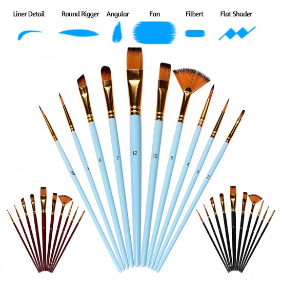 10pcs Paint Brushes Set Kit Artist Paintbrush Multiple Mediums Brushes with Nylon Hair for Artist Acrylic Aquarelle Watercolor Gouache Oil Painting for Great Art Drawing Supplies 10pcs Paint Brushes Set Kit Artist Paintbrush Multiple Mediums Brushes with Nylon Hair for Artist Acrylic Aquarelle Watercolor Gouache Oil Painting for Great Art Drawing Supplies