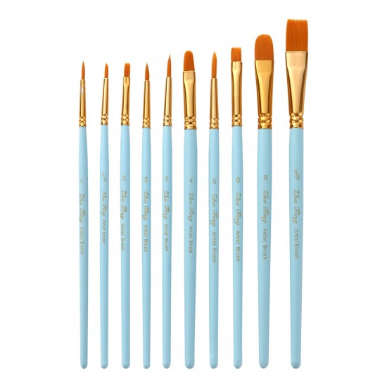 10pcs Professional Artist Paint Brushes Set Nylon Hair Delicate Wooden Handle Paintbrushes Art Supplies Gift for Children Adults Beginners for Acrylic Oil Watercolor Gouache Nail Body Face Miniature Detail Rock Painting 10pcs Professional Artist Paint Brushes Set Nylon Hair Delicate Wooden Handle Paintbrushes Art Supplies Gift for Children Adults Beginners for Acrylic Oil Watercolor Gouache Nail Body Face Miniature Detail Rock Painting