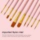 10pcs Professional Artist Paint Brushes Set Nylon Hair Delicate Wooden Handle Paintbrushes Art Supplies Gift for Children Adults Beginners for Acrylic Oil Watercolor Gouache Nail Body Face Miniature Detail Rock Painting 10pcs Professional Artist Paint Brushes Set Nylon Hair Delicate Wooden Handle Paintbrushes Art Supplies Gift for Children Adults Beginners for Acrylic Oil Watercolor Gouache Nail Body Face Miniature Detail Rock Painting