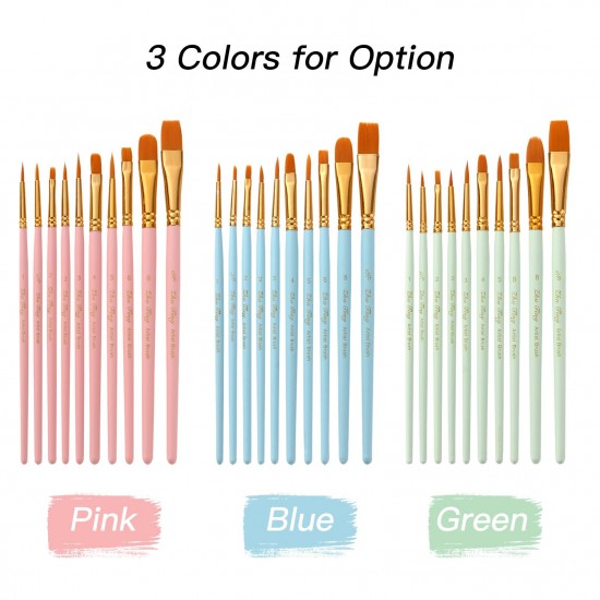 10pcs Professional Artist Paint Brushes Set Nylon Hair Delicate Wooden Handle Paintbrushes Art Supplies Gift for Children Adults Beginners for Acrylic Oil Watercolor Gouache Nail Body Face Miniature Detail Rock Painting 10pcs Professional Artist Paint Brushes Set Nylon Hair Delicate Wooden Handle Paintbrushes Art Supplies Gift for Children Adults Beginners for Acrylic Oil Watercolor Gouache Nail Body Face Miniature Detail Rock Painting
