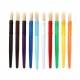 10pcs Round Tip Colorful Paint Brushes Set Bristle Hair Chubby Plastic Handle Paintbrush Easy to Clean Art Supplies Gift for Children Adults Drawing Painting 10pcs Round Tip Colorful Paint Brushes Set Bristle Hair Chubby Plastic Handle Paintbrush Easy to Clean Art Supplies Gift for Children Adults Drawing Painting
